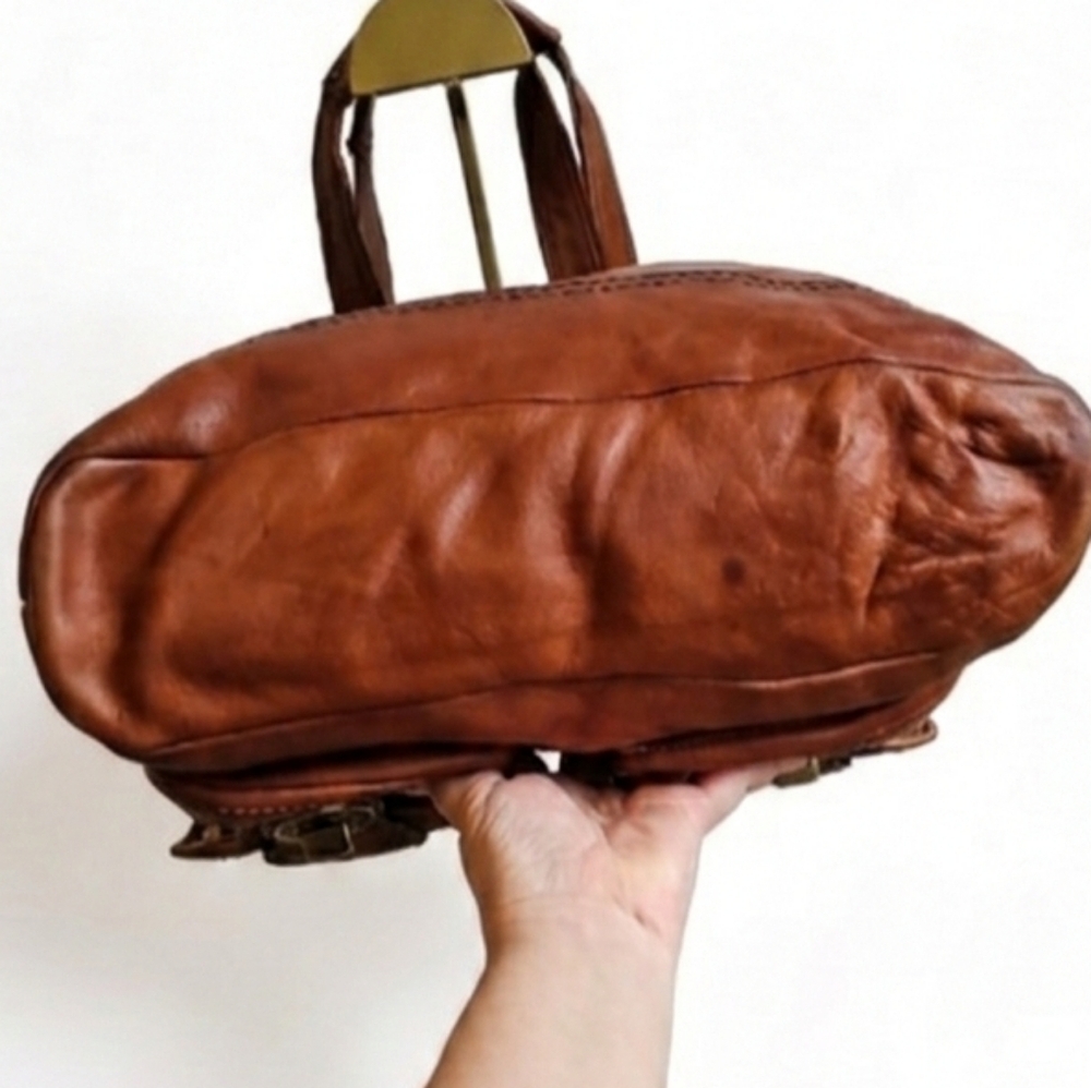 ​RARE 2007 Gigi Coach 65th Anniversary Twin Turnlock Legacy Leather Cognac Tote - Picture 9 of 15